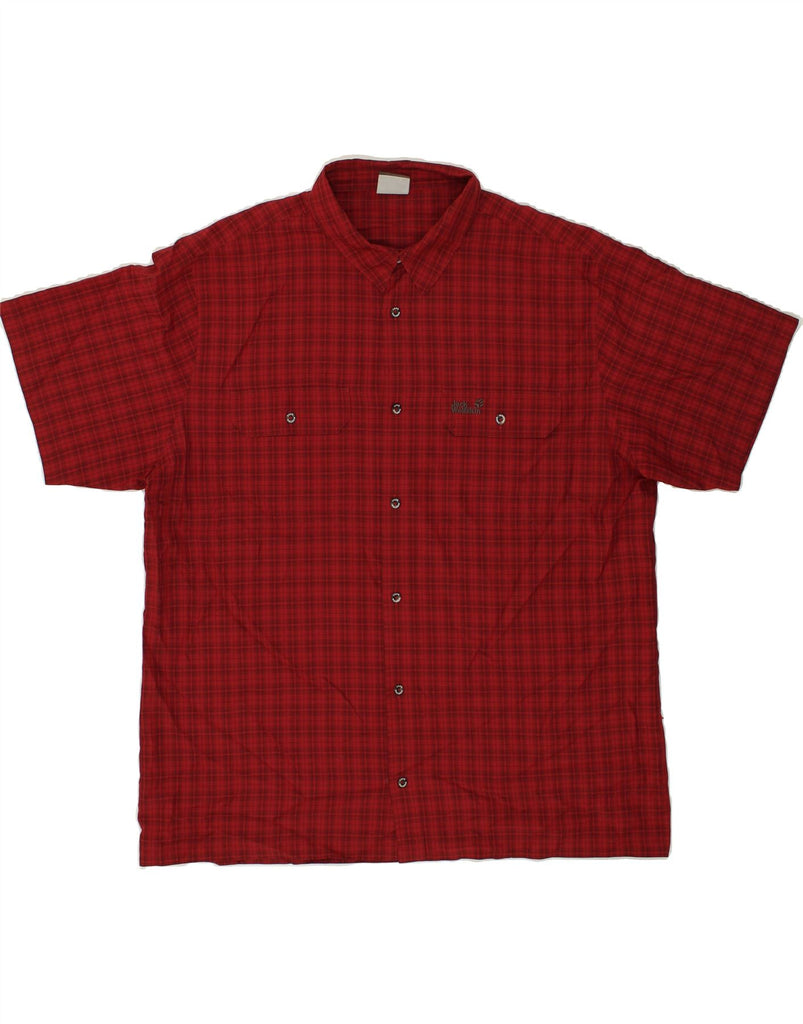 JACK WOLFSKIN Mens Outdoor Short Sleeve Shirt XL Red Check | Vintage Jack Wolfskin | Thrift | Second-Hand Jack Wolfskin | Used Clothing | Messina Hembry 