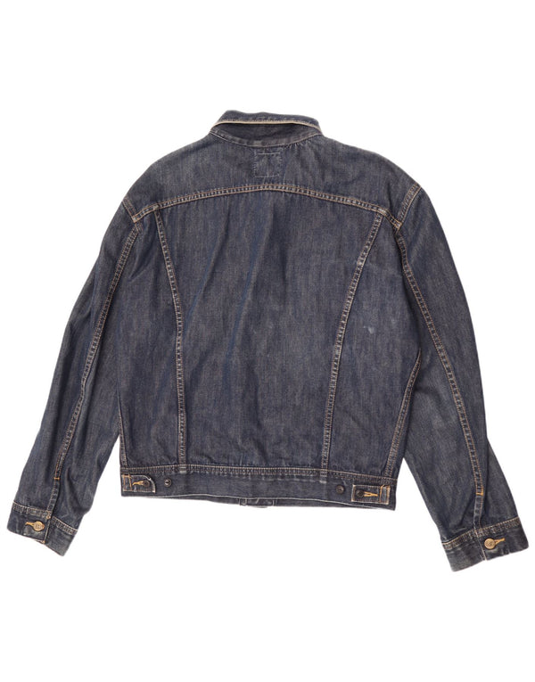 Lee Mens Denim Jacket UK 40 Large Navy Blue Cotton