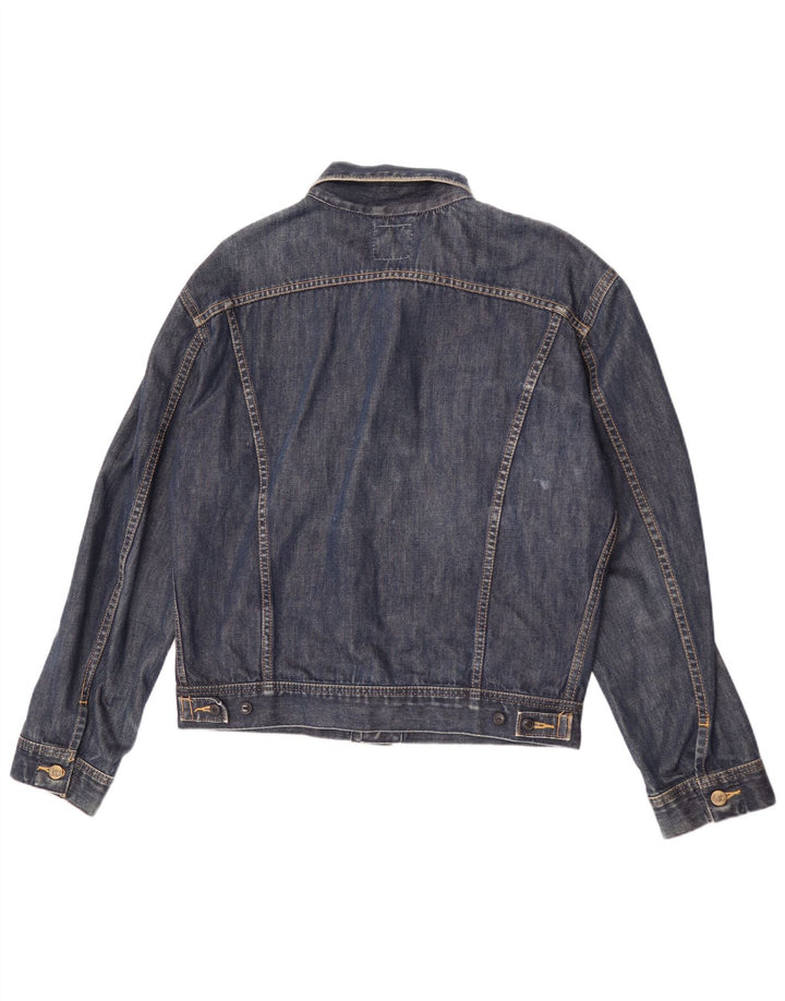 Lee Mens Denim Jacket UK 40 Large Navy Blue Cotton