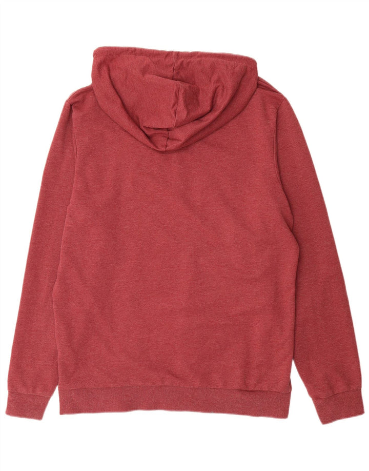 JACK & JONES Mens Hoodie Jumper Large Red Cotton