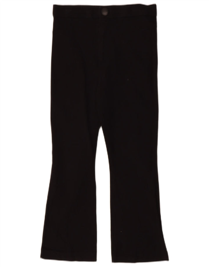 ZARA Womens Bootcut Casual Trousers Medium W28 L25 Black Cotton