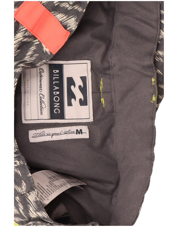 Billabong Womens Ski Trousers UK 14 Medium Grey Geometric Polyester