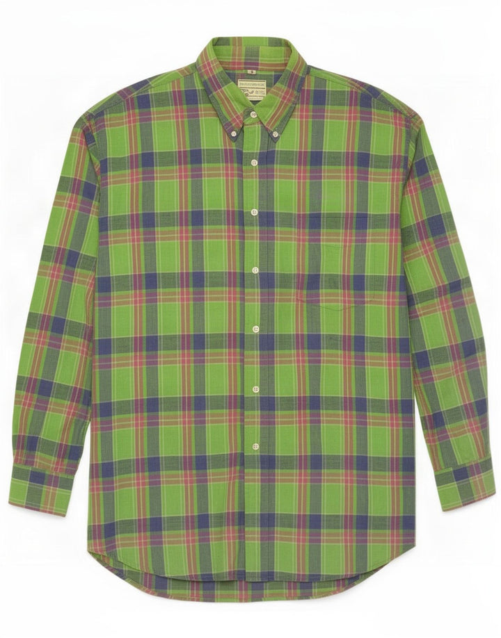 Vans Mens Flannel Shirt Large Green Check Cotton
