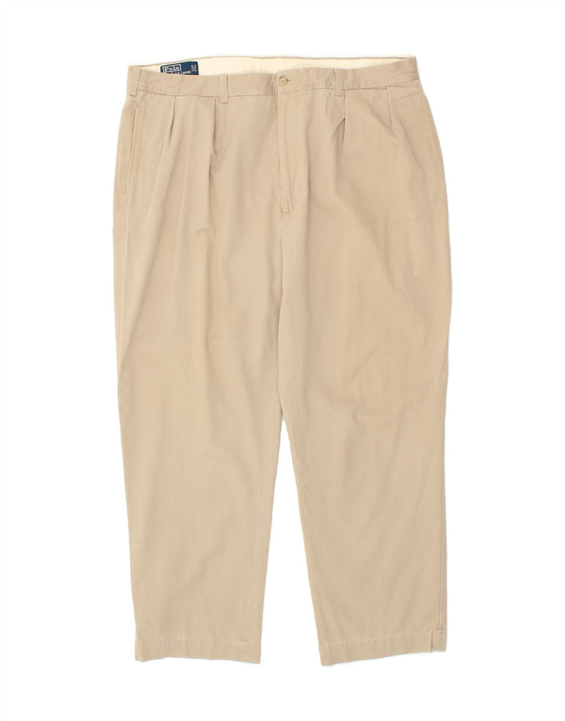 POLO RALPH LAUREN Mens Pegged Chino Trousers W40 L30 Beige Cotton Vintage Polo Ralph Lauren and Second-Hand Polo Ralph Lauren from Messina Hembry 