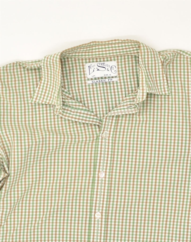 LEVI'S Mens Classic Fit Shirt Medium Green Gingham Cotton | Vintage Levi's | Thrift | Second-Hand Levi's | Used Clothing | Messina Hembry 