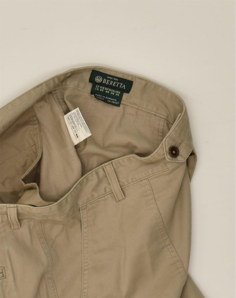 BERETTA Mens Straight Cargo Trousers  W36 L28 Brown Cotton | Vintage Beretta | Thrift | Second-Hand Beretta | Used Clothing | Messina Hembry 