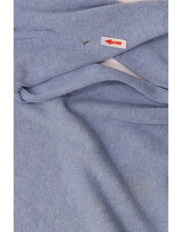 Marks & Spencer Mens V-Neck Jumper Sweater Small Blue Cotton