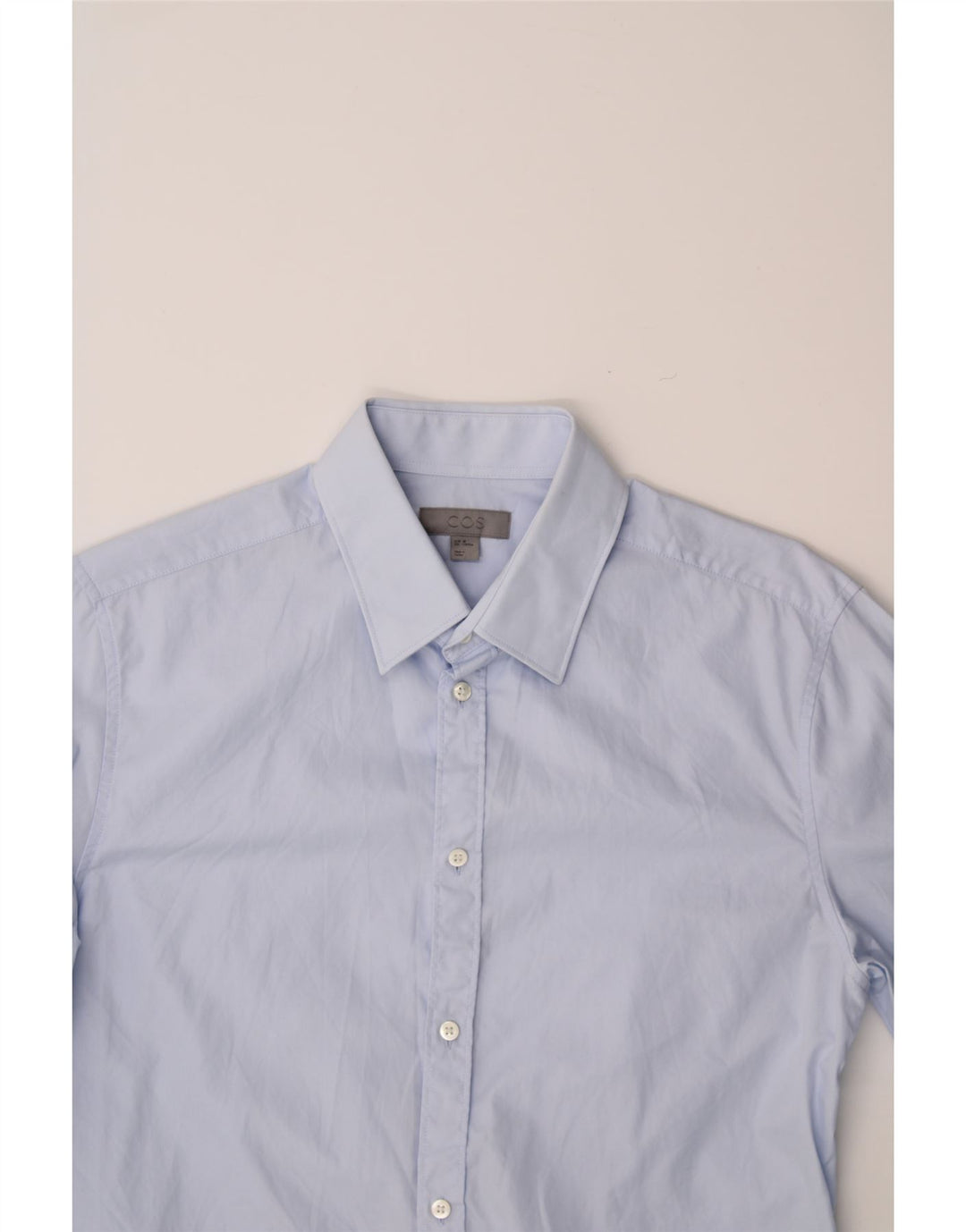 COS Mens Shirt Size 38 Medium Blue Cotton Vintage Cos and Second-Hand Cos from Messina Hembry 
