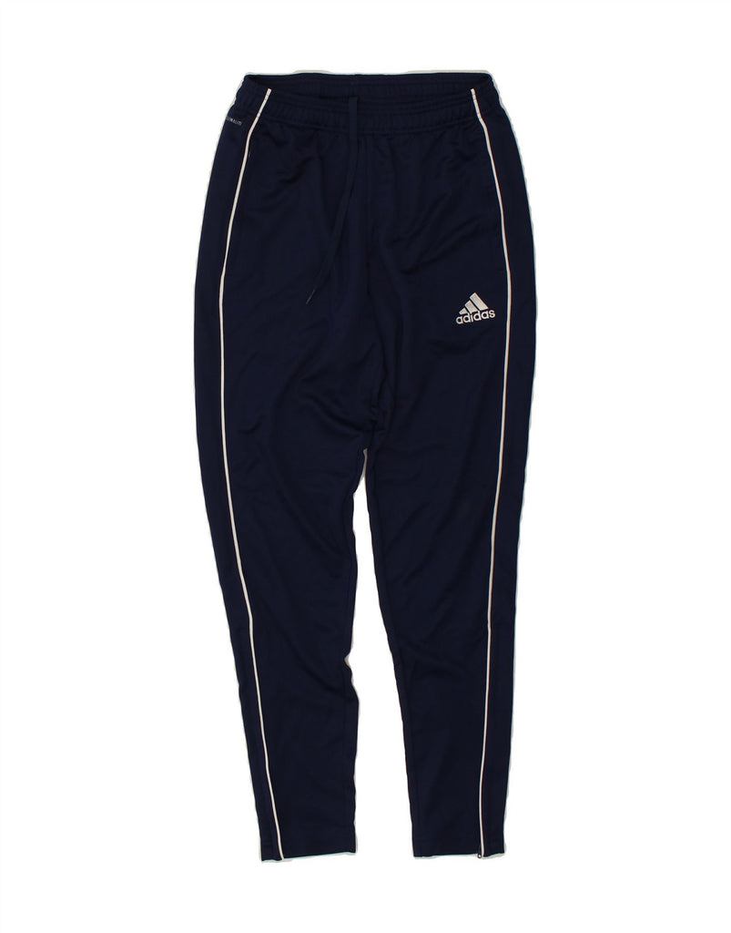 ADIDAS Mens Tracksuit Trousers Joggers Small Navy Blue Polyester | Vintage Adidas | Thrift | Second-Hand Adidas | Used Clothing | Messina Hembry 