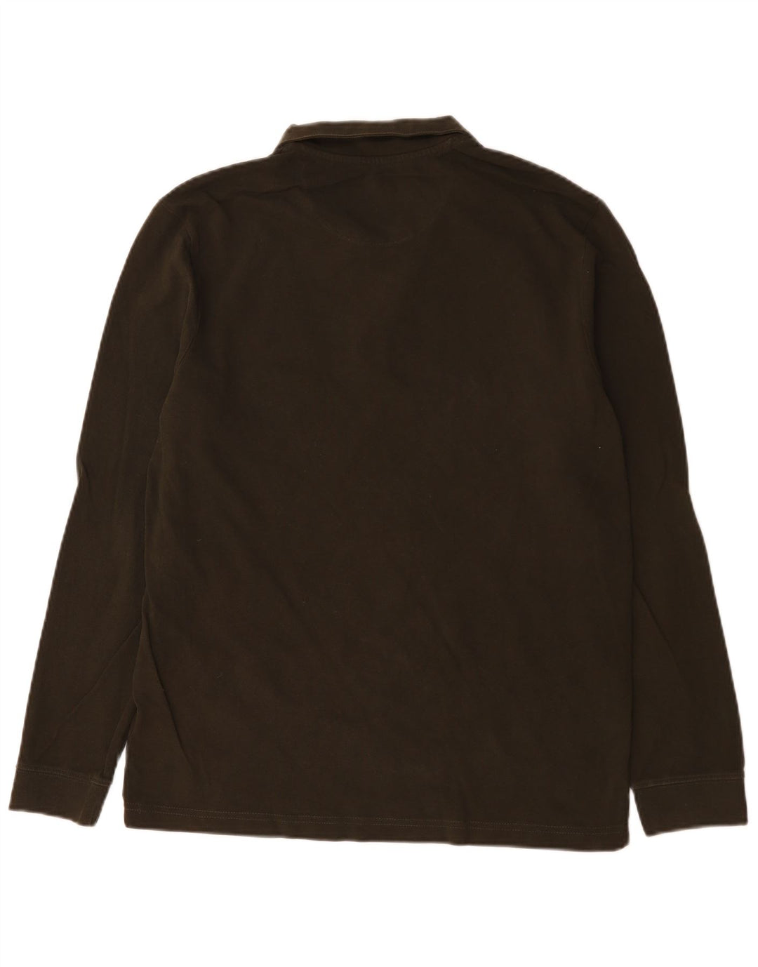 Farah Mens Long Sleeve Polo Shirt Large Khaki Cotton