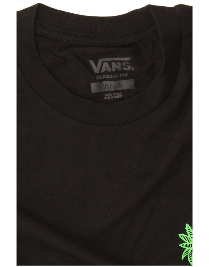 Vans Mens Classic Fit Graphic T-Shirt Top Medium Black Cotton
