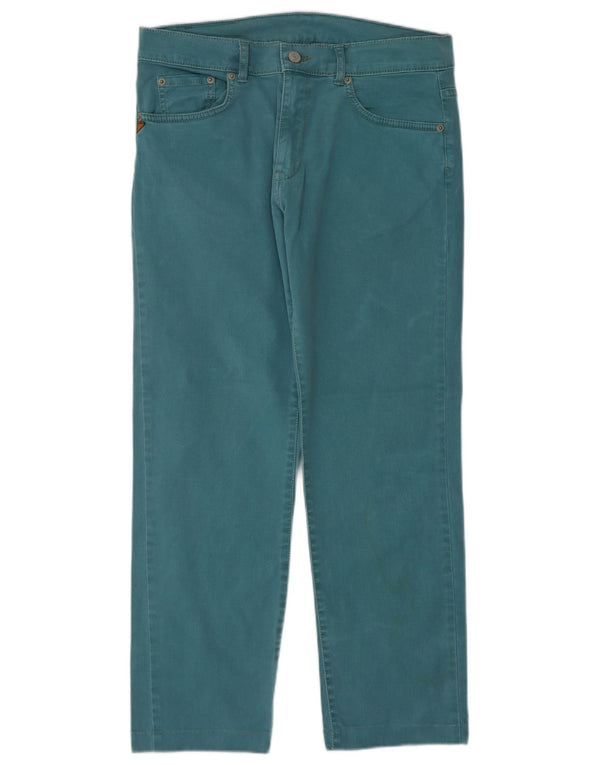 Kappa Womens Perfect Fit Straight Casual Trousers W31 L27 Blue Cotton