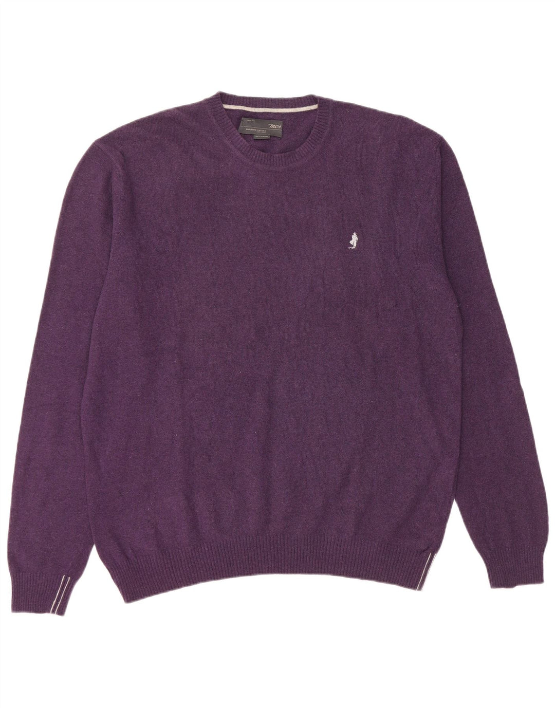 MARLBORO CLASSICS Womens Crew Neck Jumper Sweater UK 20 2XL Purple Wool
