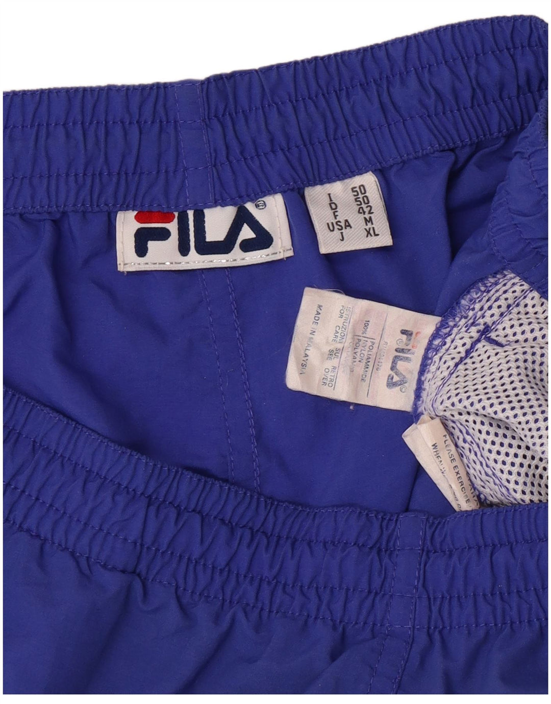 FILA Mens Sport Shorts IT 50 Large  Blue Polyamide