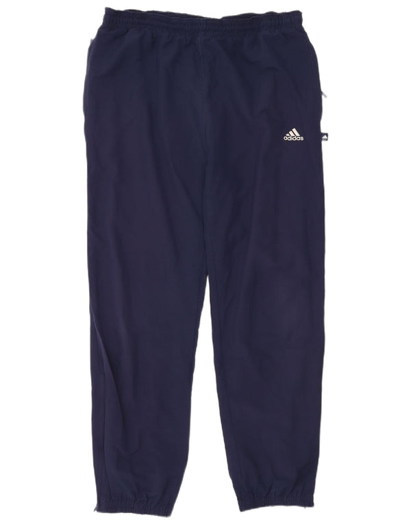 Adidas Mens Tracksuit Trousers Joggers Large Navy Blue Polyester