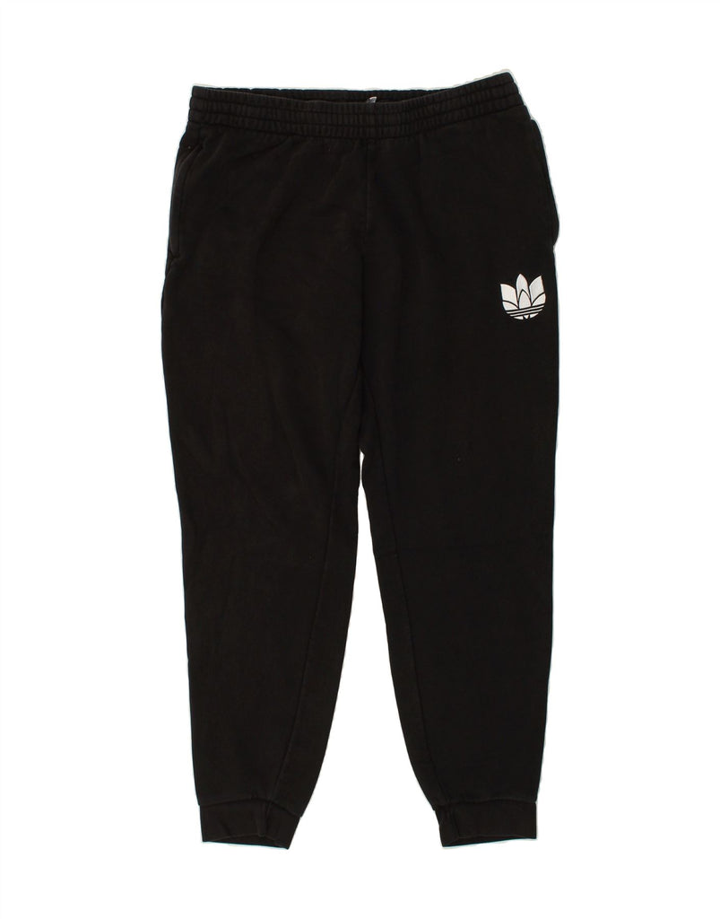 ADIDAS Mens Graphic Tracksuit Trousers Joggers XL Black Cotton | Vintage Adidas | Thrift | Second-Hand Adidas | Used Clothing | Messina Hembry 