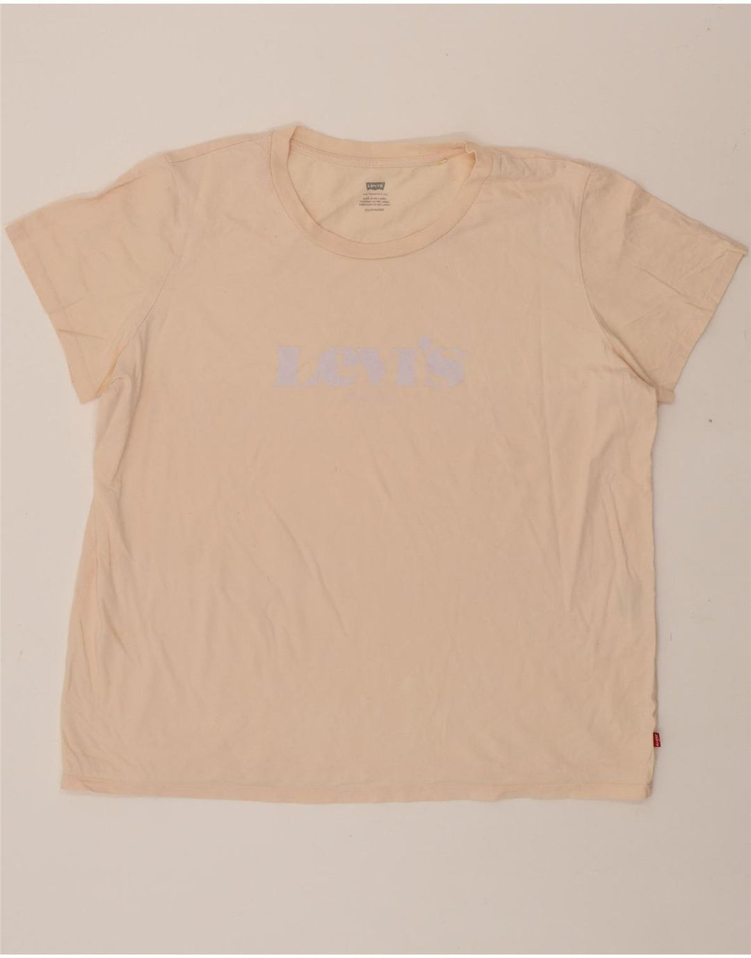 LEVI'S Womens Graphic T-Shirt Top UK 20 2XL Pink Vintage Levi's and Second-Hand Levi's from Messina Hembry 