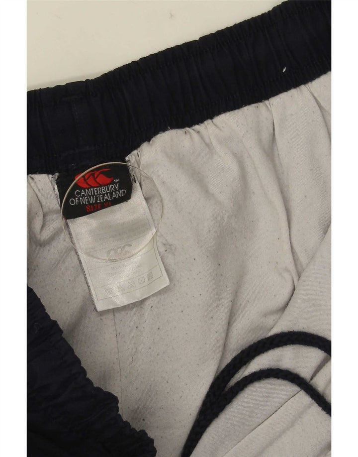 Canterbury Mens Graphic Tracksuit Trousers Joggers XL Navy Blue Polyester