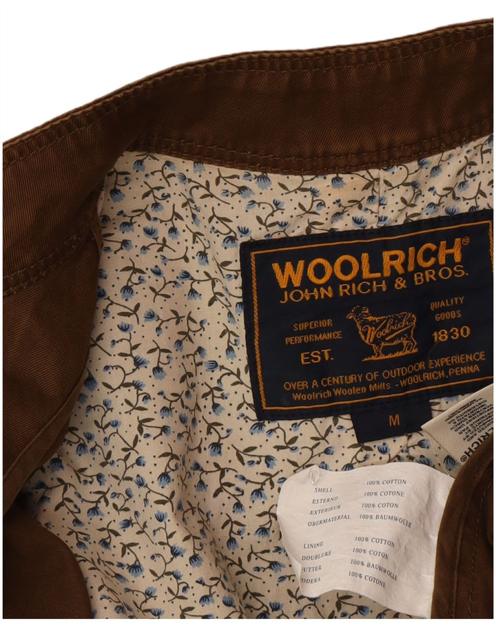 Woolrich Womens Military Jacket UK 12 Medium Brown Cotton