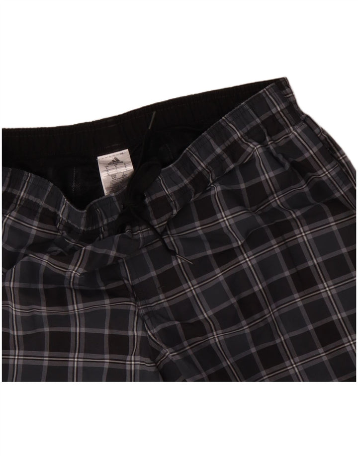 Adidas Mens Swimming Shorts Large Black Check Polyester