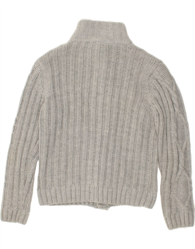 ELLESSE Mens Cardigan Sweater Medium Grey Acrylic | Vintage Ellesse | Thrift | Second-Hand Ellesse | Used Clothing | Messina Hembry 