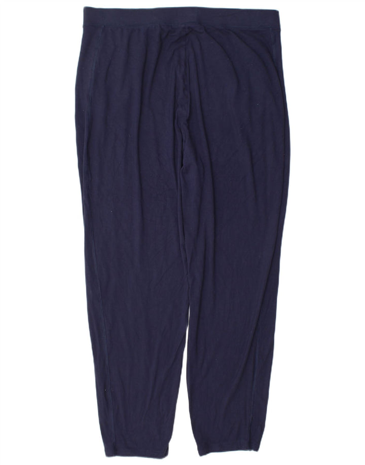 Marks & Spencer Womens Tracksuit Trousers UK 16 Large Navy Blue Viscose