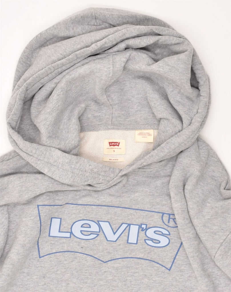 LEVI'S Mens Relaxed Fit Graphic Hoodie Jumper Small Grey Cotton | Vintage Levi's | Thrift | Second-Hand Levi's | Used Clothing | Messina Hembry 