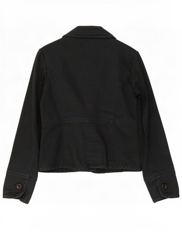 Monsoon Womens 1 Button Blazer Jacket UK 16 Large Black Cotton