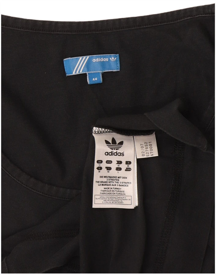 Adidas Womens Graphic Vest Top UK 12 Medium Black Cotton