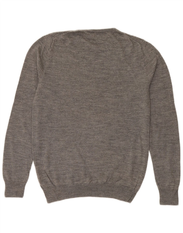 Reiss Mens Crew Neck Jumper Sweater Medium Grey Flecked