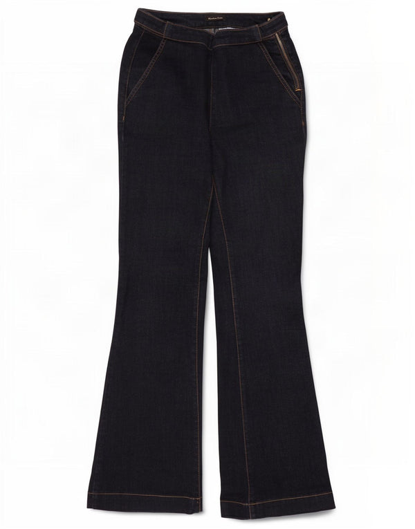 Massimo Dutti Womens Flared Jeans W26 L30 Navy Blue