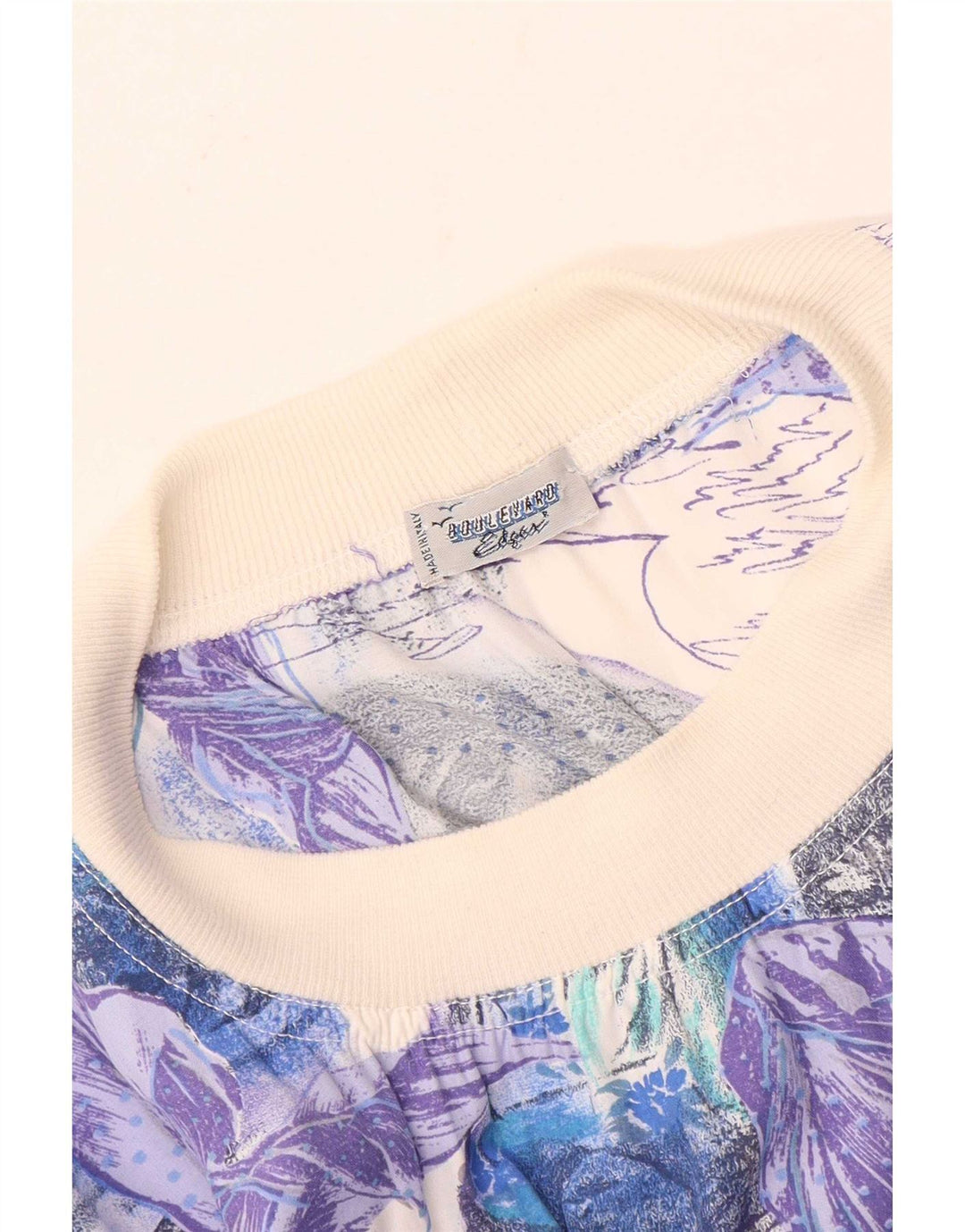 Vintage Mens T-Shirt Top Large Purple Floral
