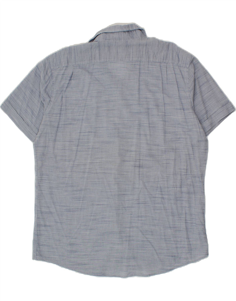IZOD Mens Short Sleeve Shirt XL Blue Pinstripe Cotton Vintage Izod and Second-Hand Izod from Messina Hembry 