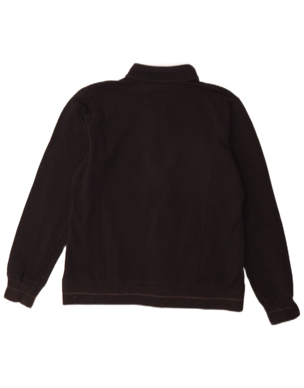 Champion Womens Easy Fit Graphic Tracksuit Top Jacket UK 14 Medium Black