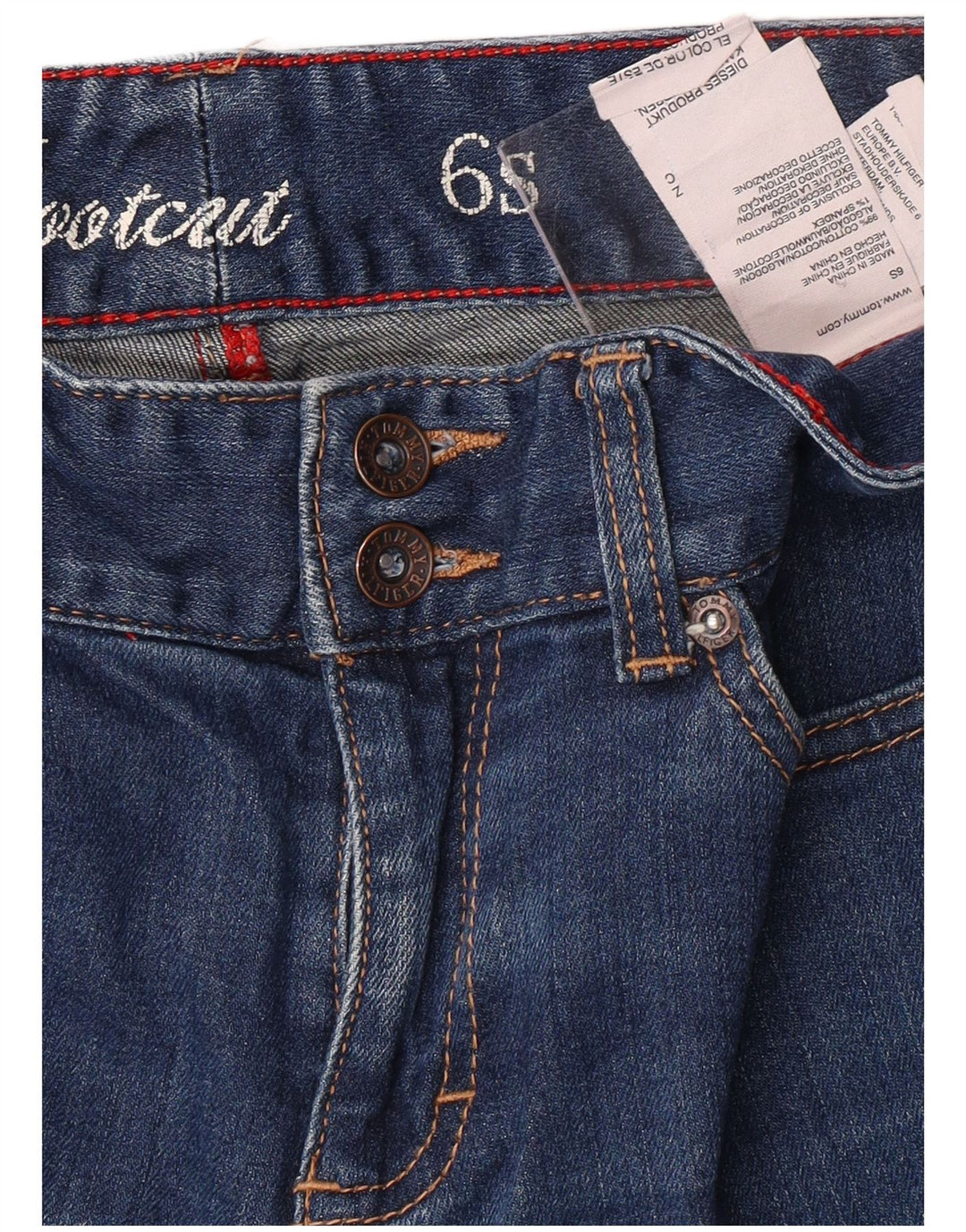 TOMMY HILFIGER Womens Bootcut Jeans US 6 Medium W30 L30 Blue Cotton