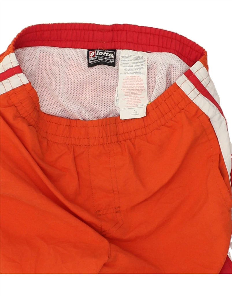 LOTTO Boys Sport Shorts 11-12 Years Orange Colourblock Polyester | Vintage Lotto | Thrift | Second-Hand Lotto | Used Clothing | Messina Hembry 