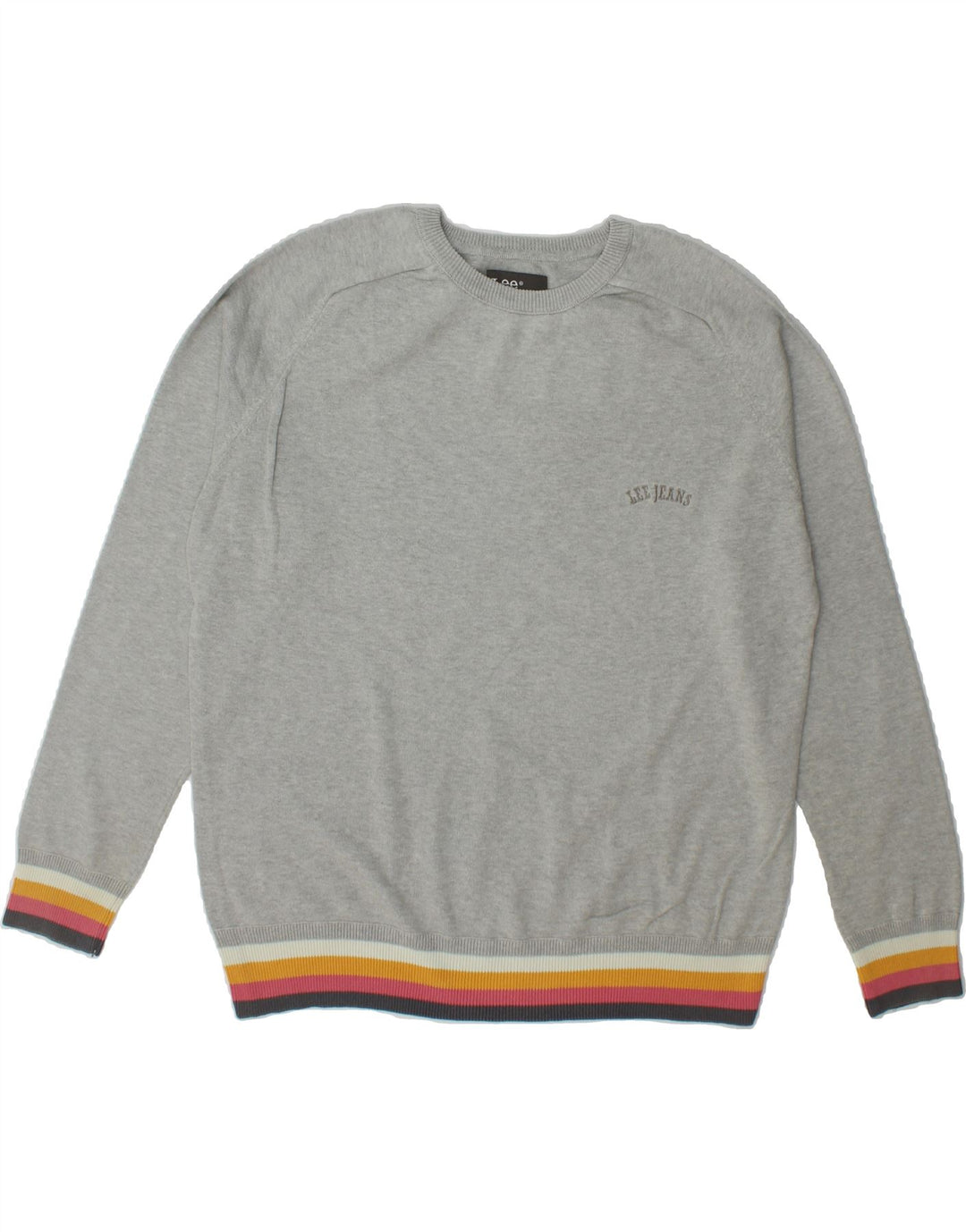 LEE Boys Crew Neck Jumper Sweater 15-16 Years 2XL  Grey Cotton Vintage Lee and Second-Hand Lee from Messina Hembry 