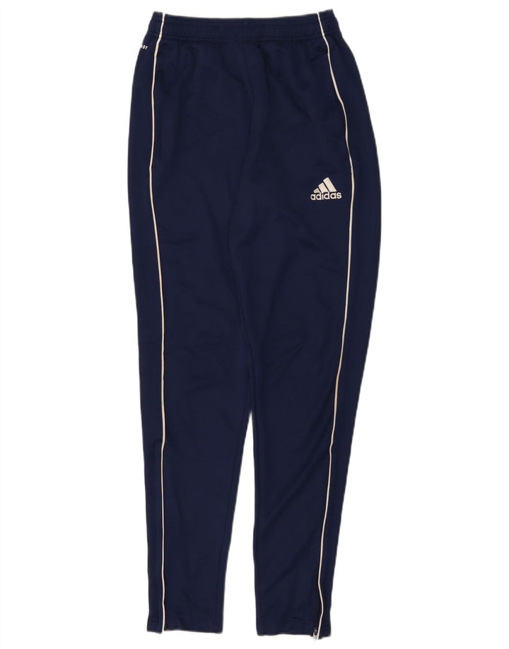 Adidas Mens Aeroready Tracksuit Trousers Small Navy Blue Polyester