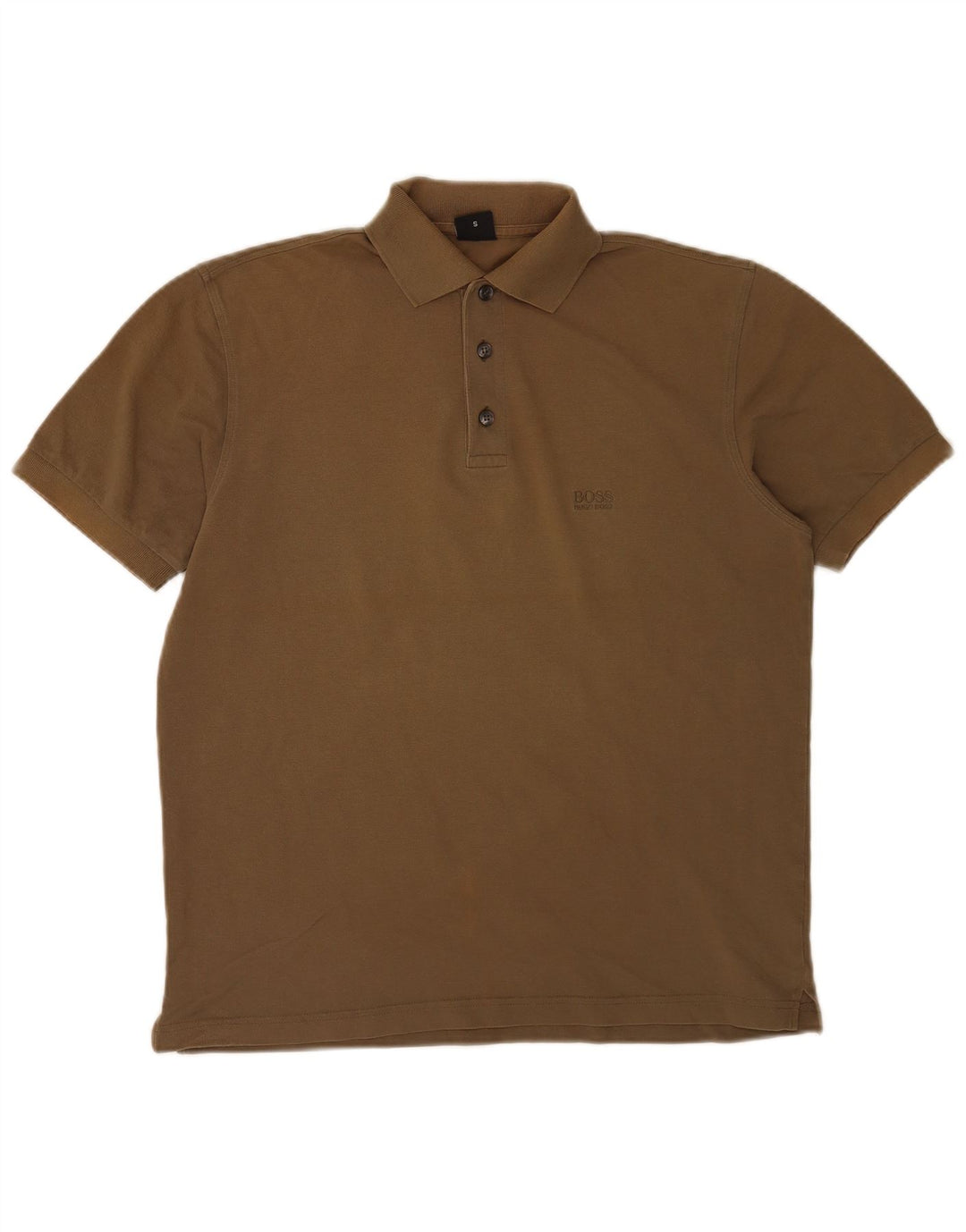Hugo Boss Mens Polo Shirt Small Khaki Cotton