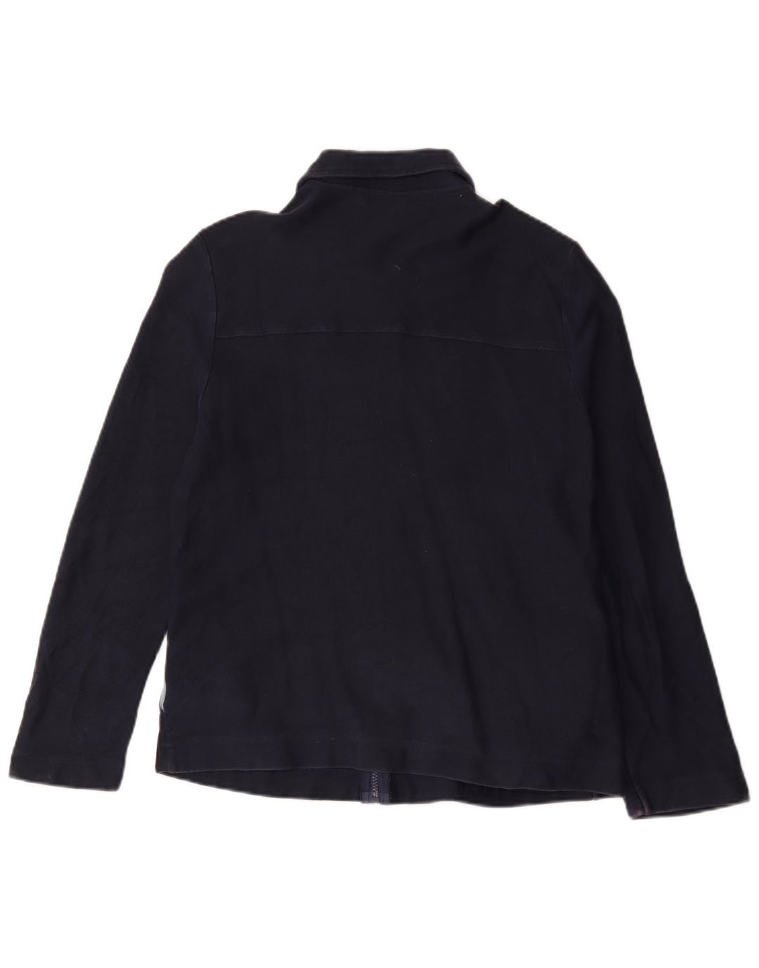 Marks & Spencer Womens Bomber Jacket UK 16 Large Navy Blue Cotton