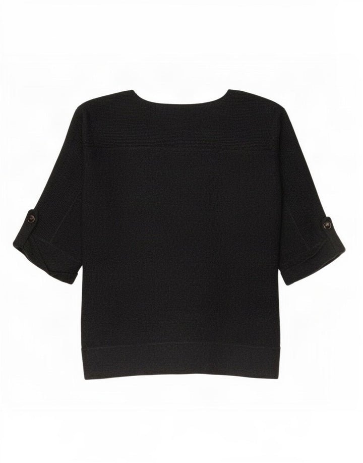 Marks & Spencer Womens Top 3/4 Sleeve UK 12 Medium Grey Viscose