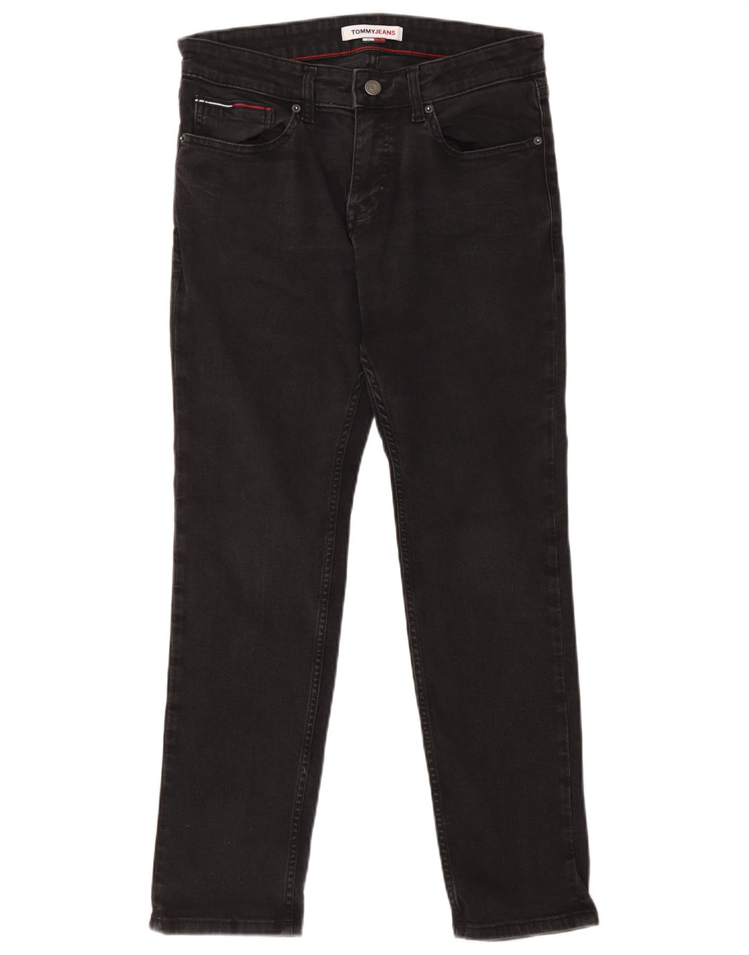 Tommy Hilfiger Mens Slim Jeans W32 L30 Black Cotton