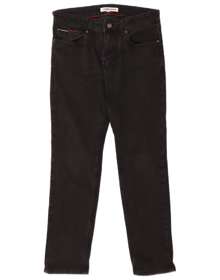 Tommy Hilfiger Mens Slim Jeans W32 L30 Black Cotton