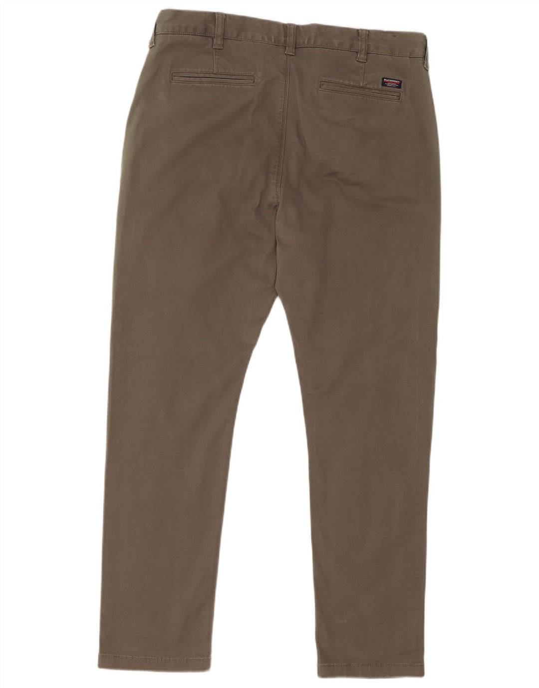 Superdry Mens Slim Cargo Trousers W34 L30 Khaki Cotton