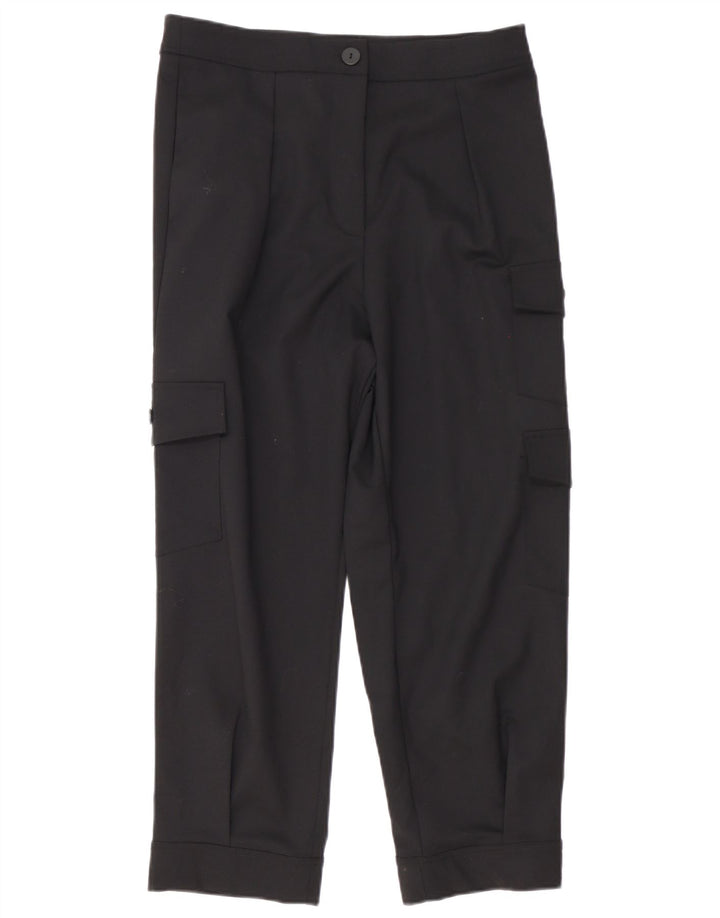 Sundek Womens Straight Cargo Trousers Medium W30 L26 Black Cotton