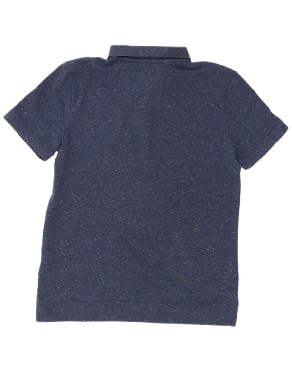 Tommy Hilfiger Boys Polo Shirt 13-14 Years Navy Blue Flecked Cotton