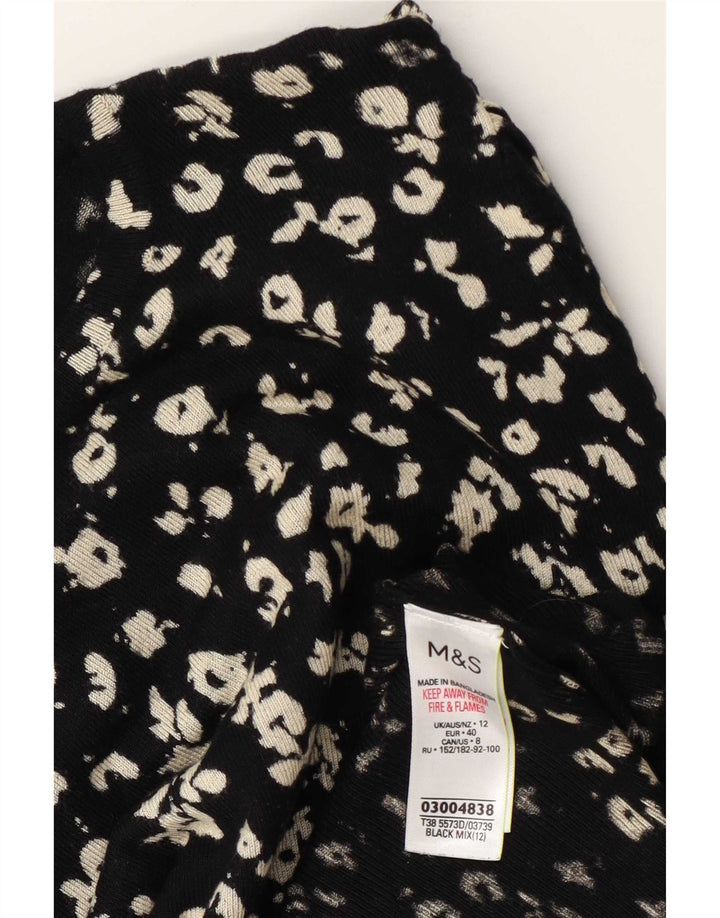 Marks & Spencer Womens Crew Neck Jumper Sweater UK 12 Medium Black