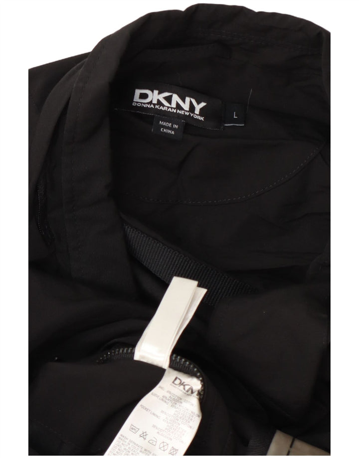 Dkny Mens 3 Button Blazer Jacket UK 40 Large Black Cotton