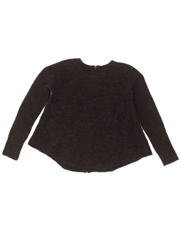 Cos Womens Boat Neck Jumper Sweater UK 6 XS Black Wool