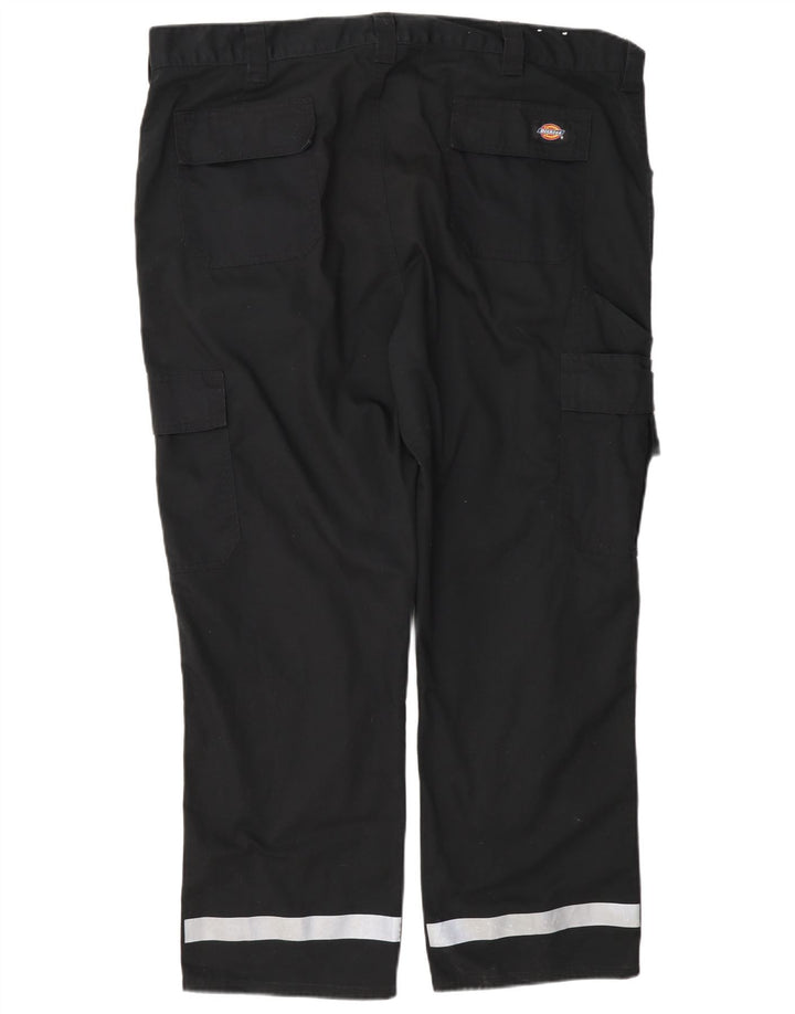 Dickies Mens Straight Cargo Trousers W40 L28 Black Colourblock Polyester